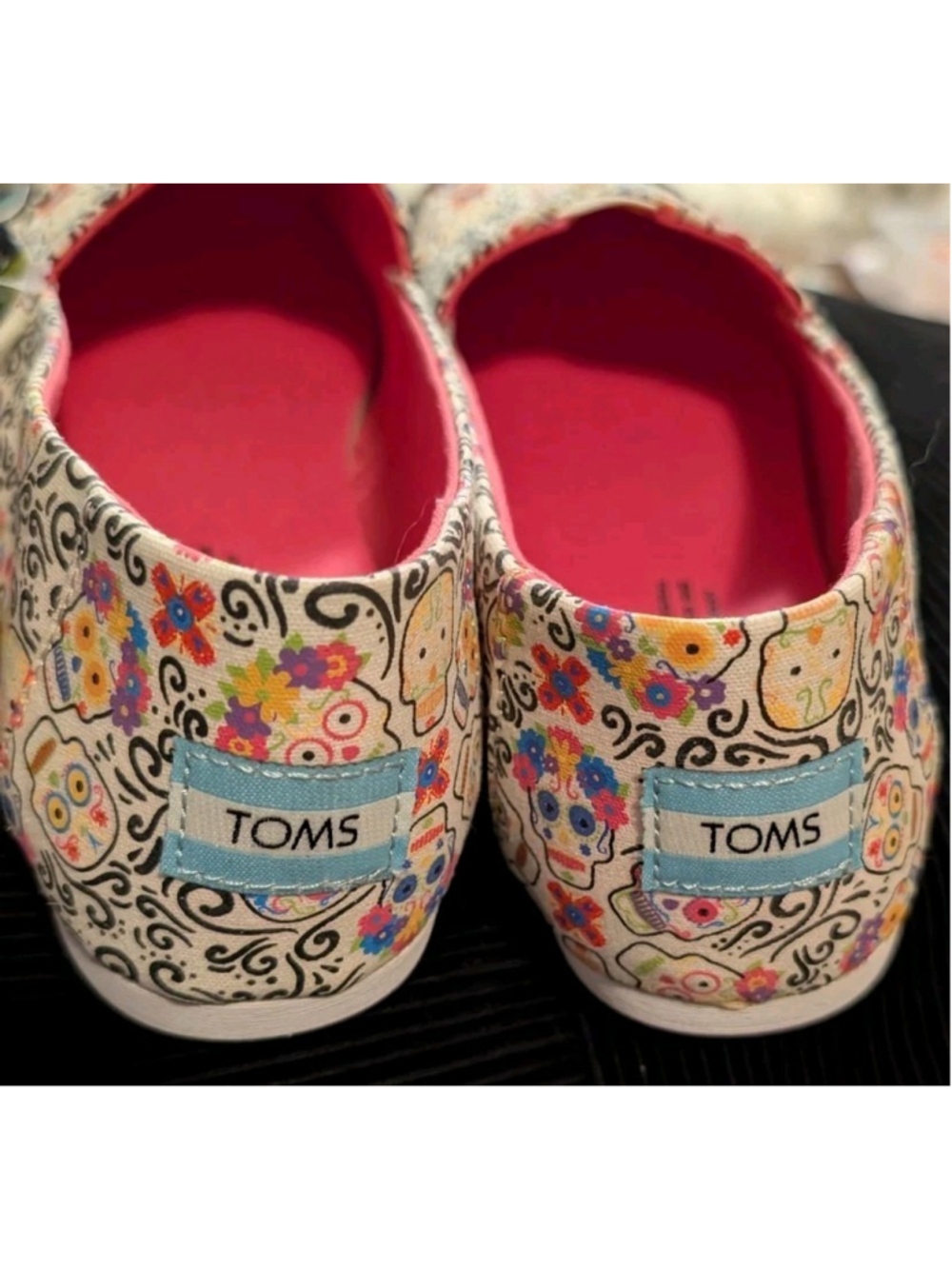 Toms Women's 7.5 Colorful Day Of The Dead Slip On NWT S03 - Picture 3 of 6